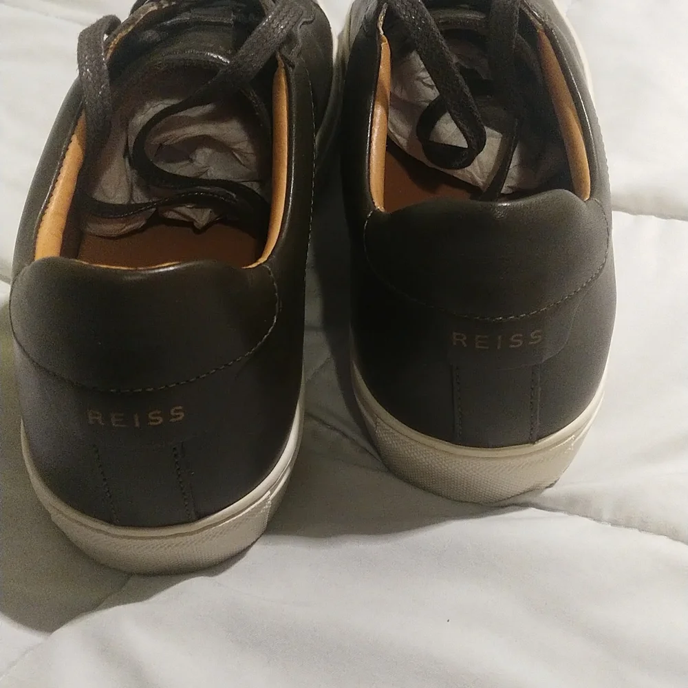 Reiss FINLEY lace up calf sneakers - Picture 4 of 10